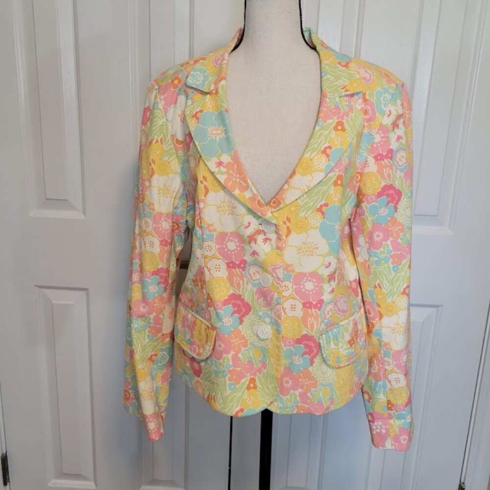 Harold’s Floral Cotton Stretch Blazer – Size 12